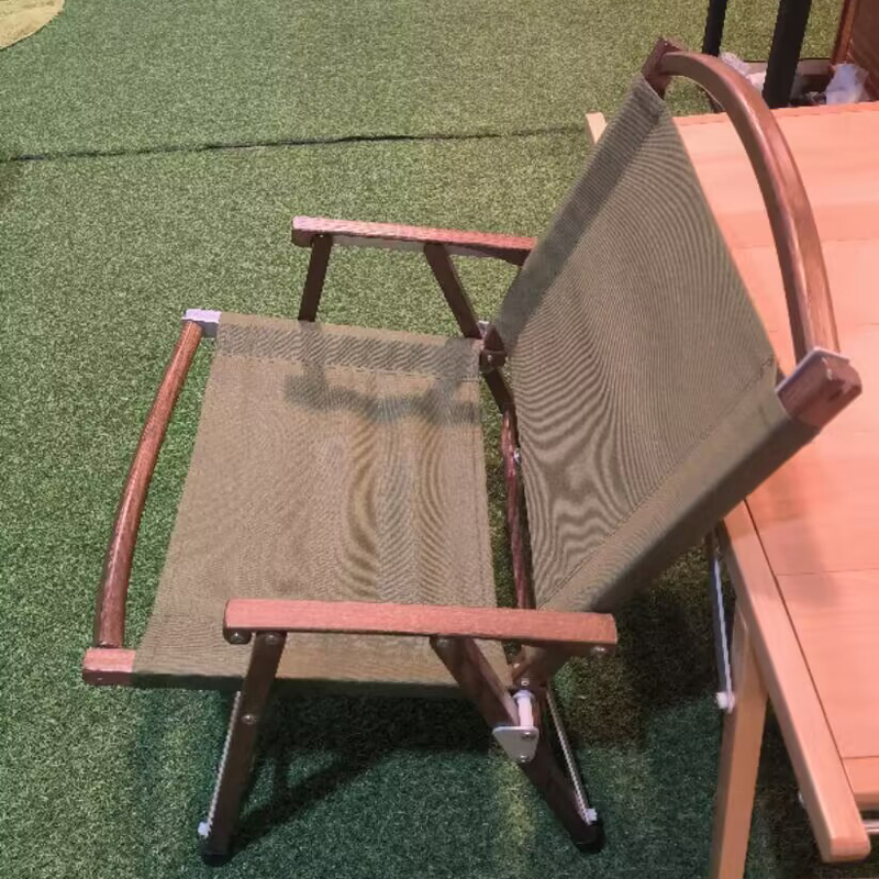 Kermit-silla plegable de madera maciza para exteriores, taburete portátil para pesca, Camping, Playa