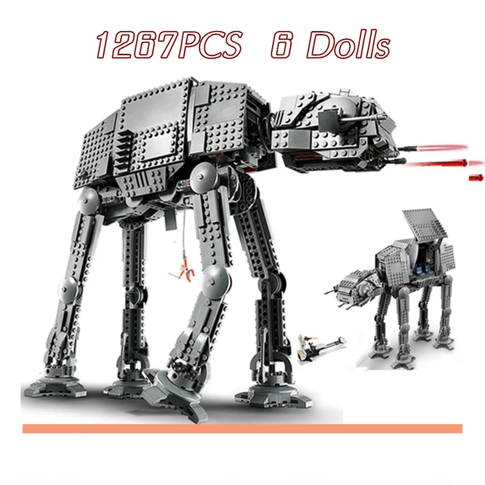 Hot Speelgoed Ruimte Film AT-AT Bouwstenen Bricks Modificeerd Van Star WArs 75288 met Figuren Speelgoed voor Kinderen Kerstcadeaus