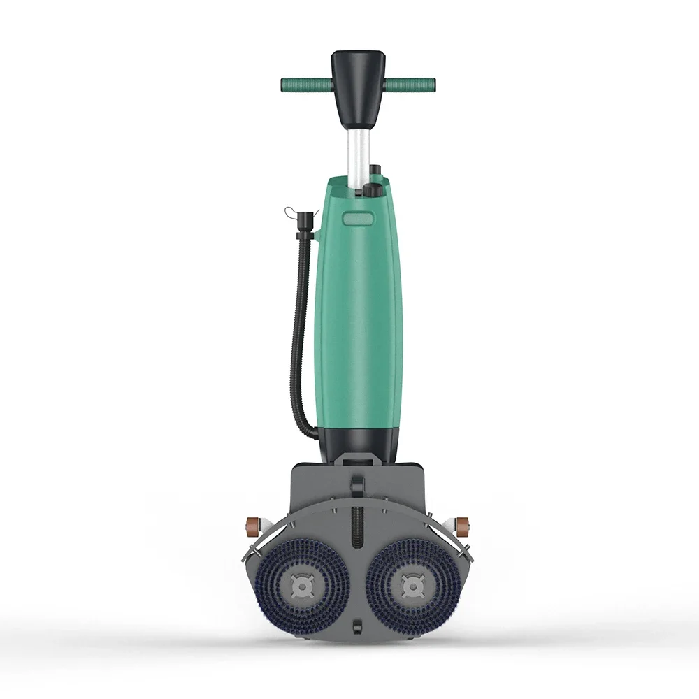 Produsen Mendukung Hand Ride Manual Desain Double Disk 360 Scrubber Lantai yang Dapat Diputar