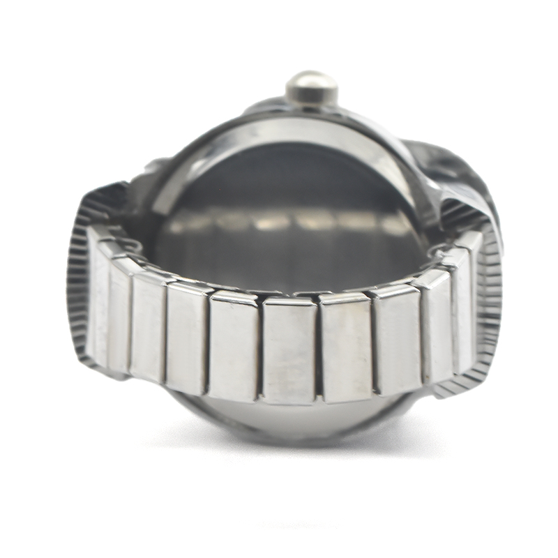 Crânio criativo venda personalidade anel de quartzo relógio liga circular dial unisex presente natal relógio divertido