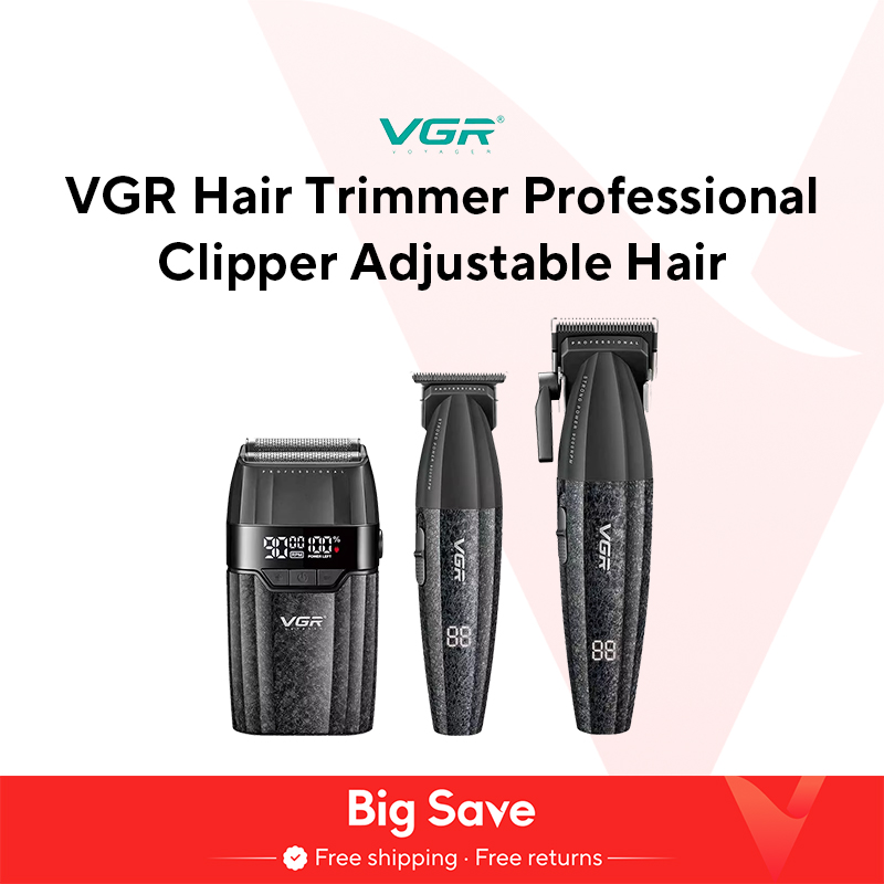 VGR Haarschneider Professioneller Haarschneider Einstellbar Elektrischer Haarschneider Haarschneider 9000 U/min Kabellos Haarschneider für Männer V-640