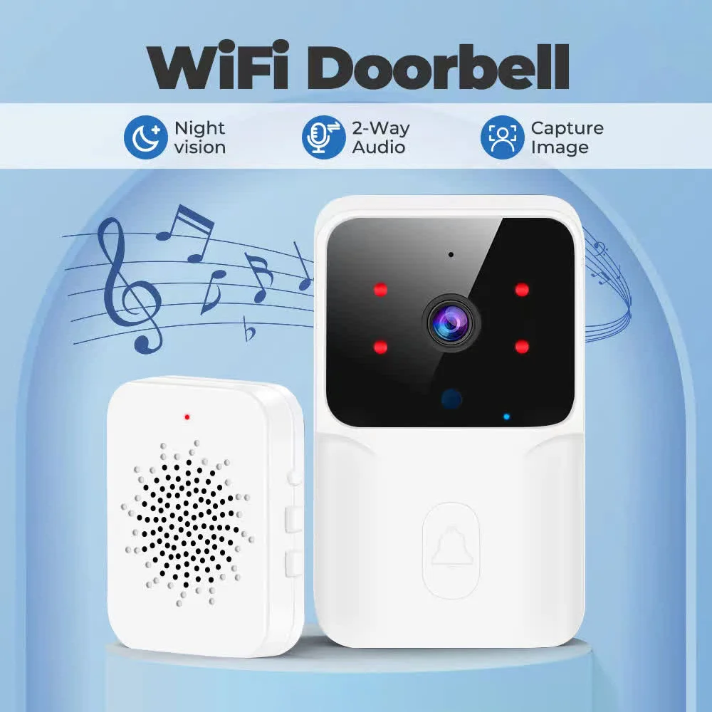 M8 WiFi Video Doorbell Wireless HD Camera PIR Motion Detection IR Alarm Security Smart Home Door Bell WiFi Intercom for Home