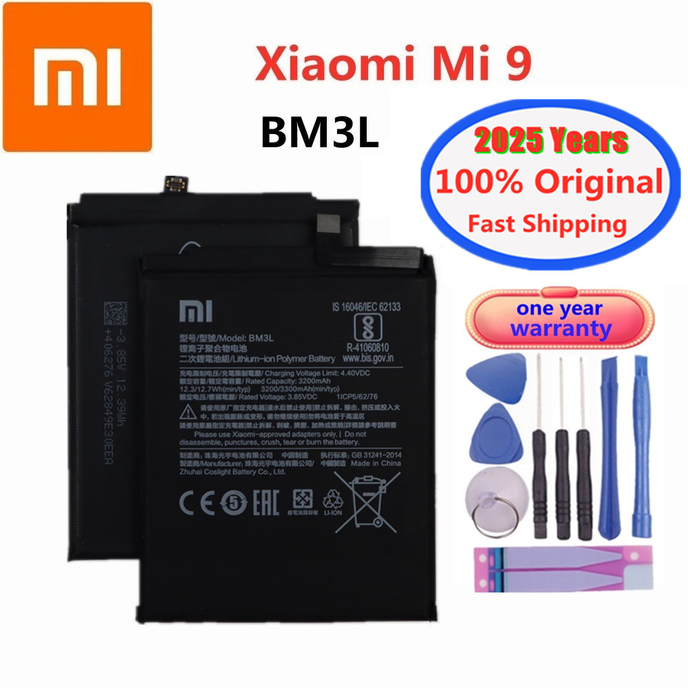 2025 Jahre Neue Xiao mi Original Batterie BM3L für Xiaomi 9 MI9 M9 MI 9 Bateria 3300 mAh Ersatz Telefon batterie Schnelle Lieferung