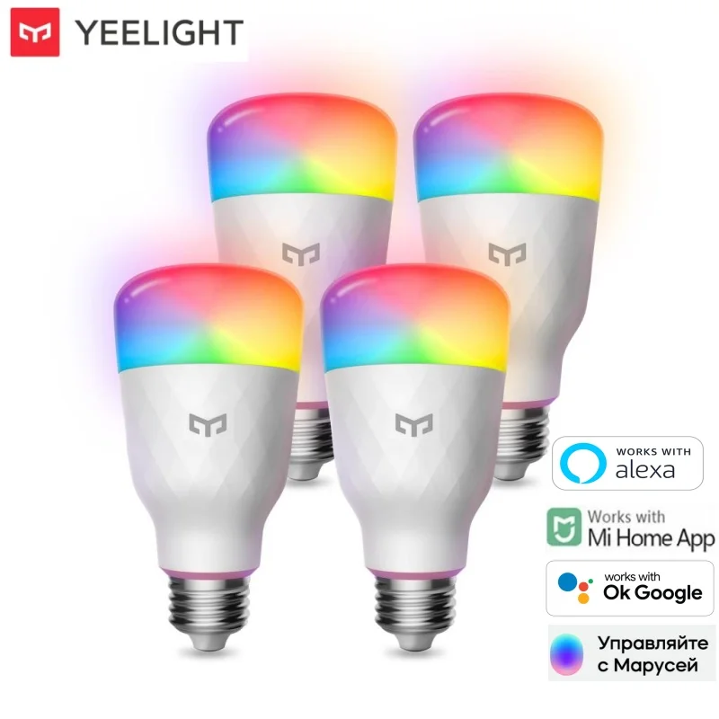 Yeelight bombilla LED inteligente W3 E26/E27 Color/luz ambiental blanca Wifi Control de voz 1700K ~ 6500K para Mi Home Alexa Google SmartThings