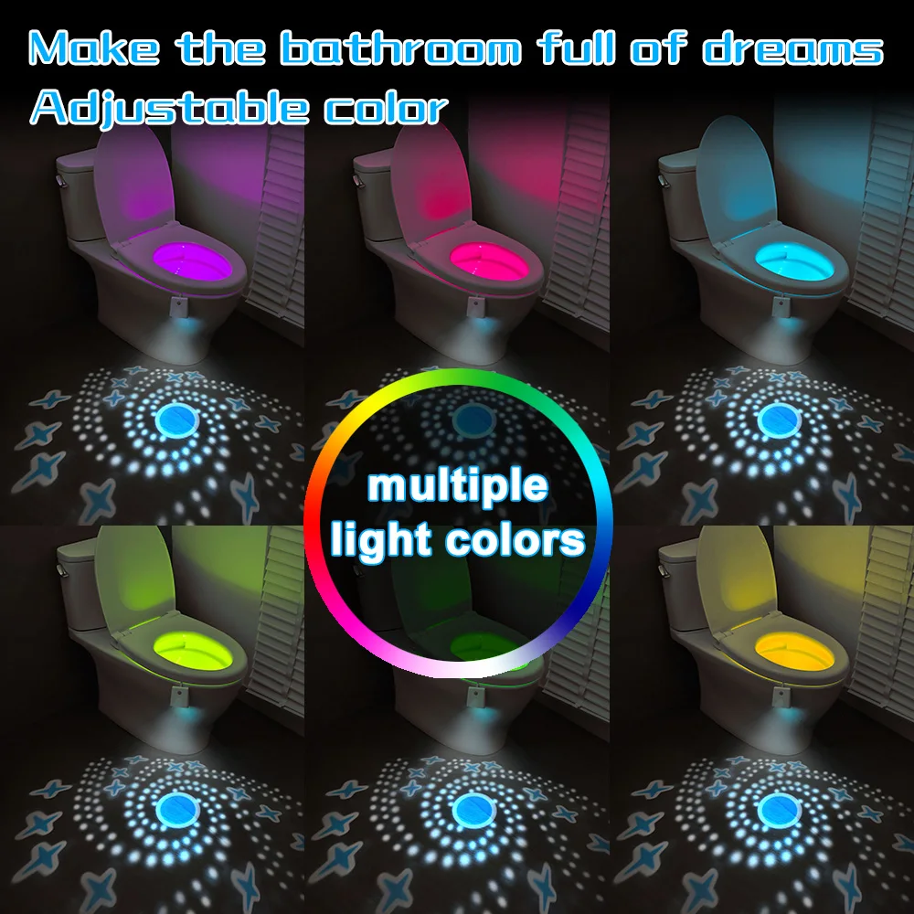 Lampe de toilette à Induction colorée, lumière en fonte d'étoile, modèle de charge, veilleuse à Induction