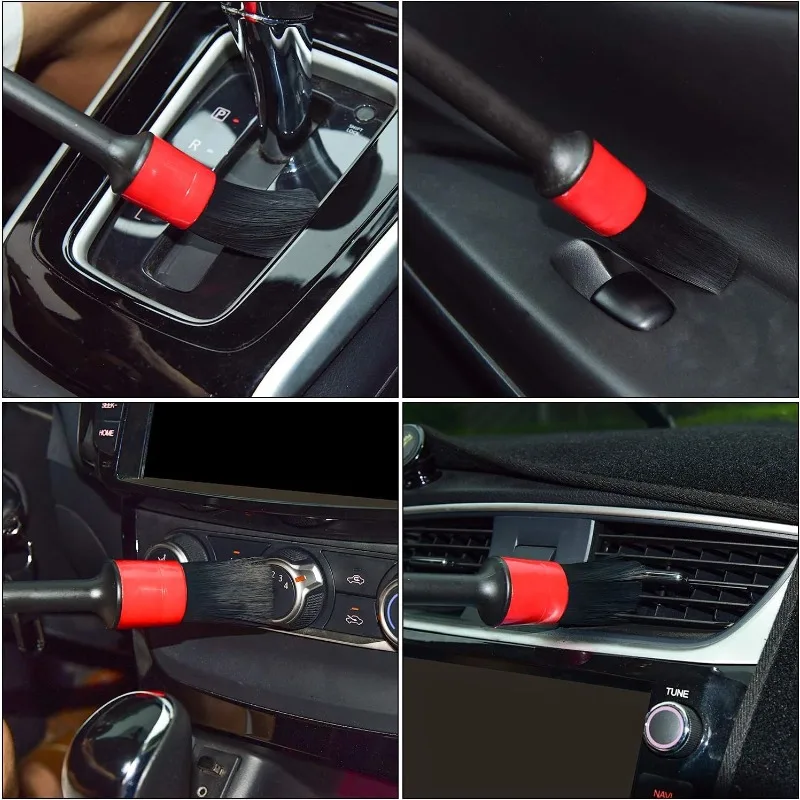 Kit de cepillos de limpieza para coche, cepillos para detalles de coche, cepillos para polvo para Interior de coche, juego de cepillos para llantas, herramientas de cepillo de limpieza, 5 uds.