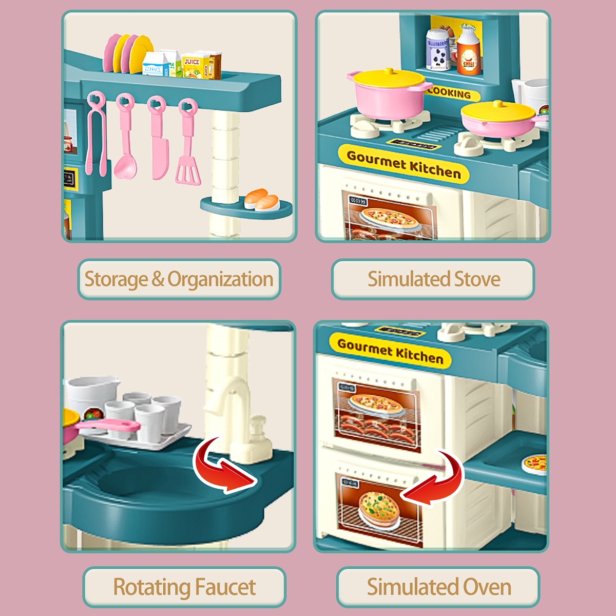 Cozinha mini jogo conjunto de cozinha, corte jogar comida brinquedos fingir jogar panelas leite pão panelas cedo educacional para crianças