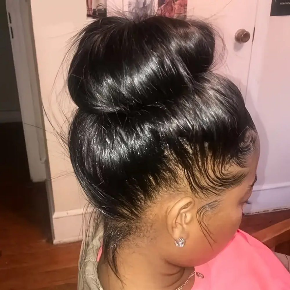 250 Плотность 360 Полный парик шнурка Человеческие волосы Предварительно выщипанные парик из необработанных волос Бразильские прямые парики из костей Человеческие волосы 100% натуральная линия волос