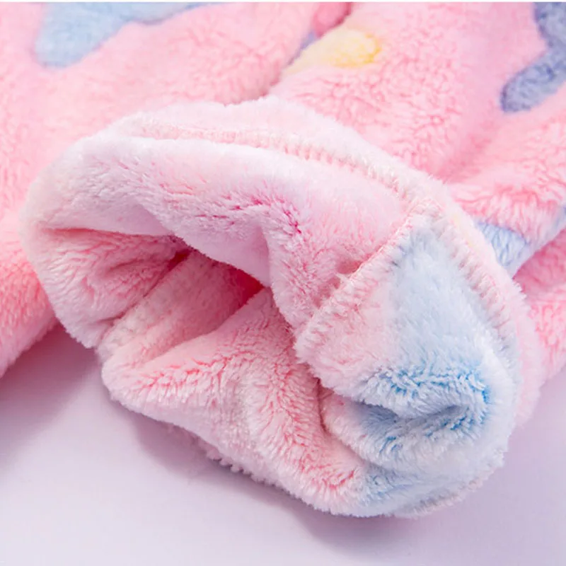 Crianças macacão meninos meninas manga longa flanela pijamas crianças inverno dos desenhos animados pijama do bebê pijamas 1-4 anos saco de dormir