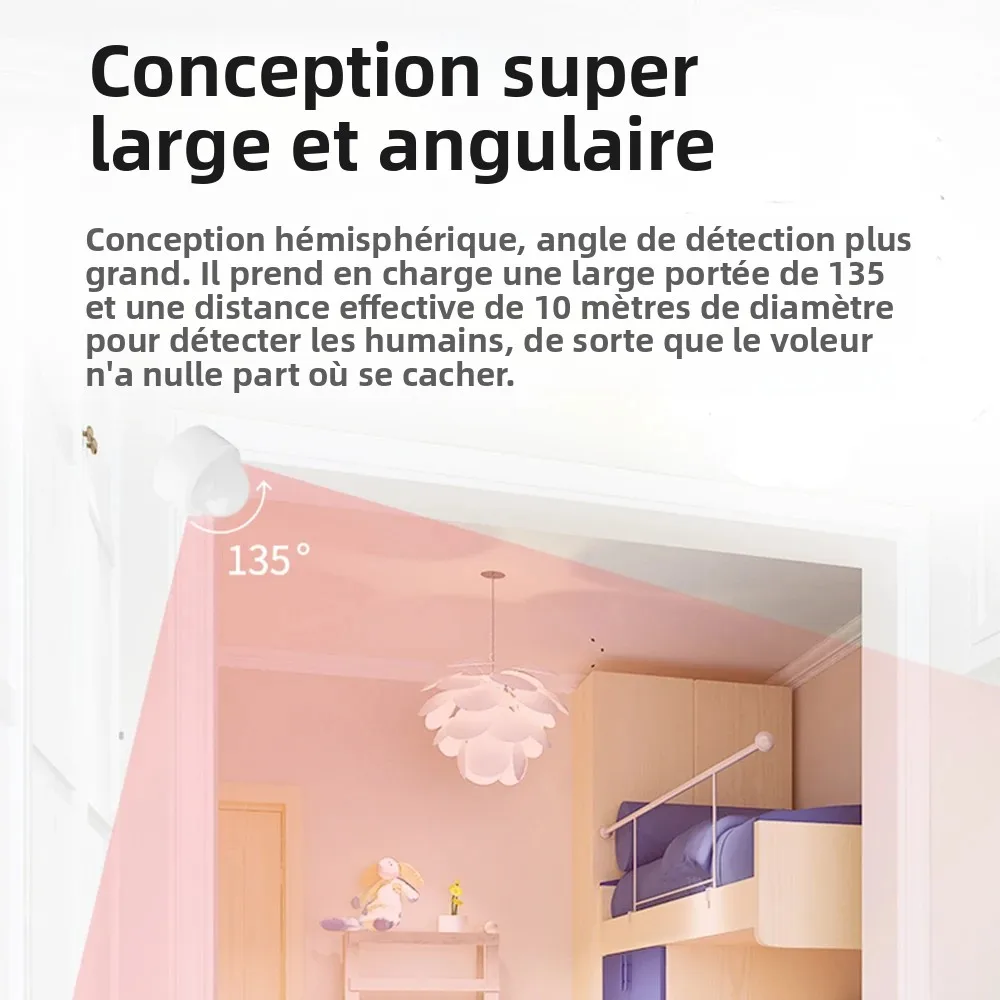 Haozee 2 en 1 Zigbee Mini détecteur de mouvement PIR + lumière Lux brillante capteur d'alarme antivol de sécurité infrarouge passif