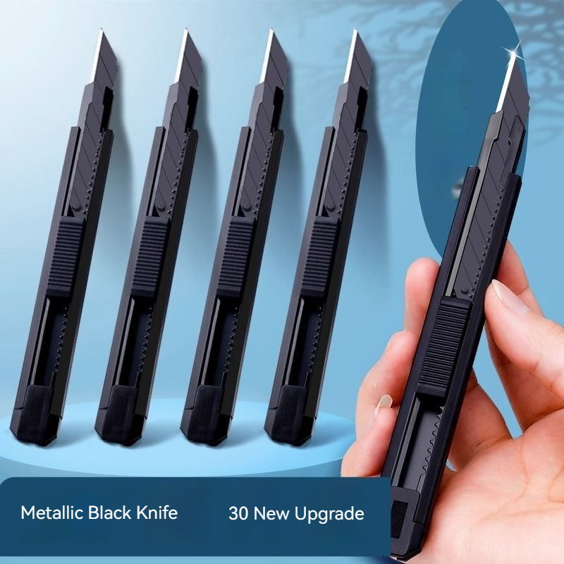 Cuchillo utilitario de papelería Metal 30 °   Cortador de papel pequeño, diseño autoblocante para herramienta de corte de Unboxing, suministros de arte, hoja de 9MM