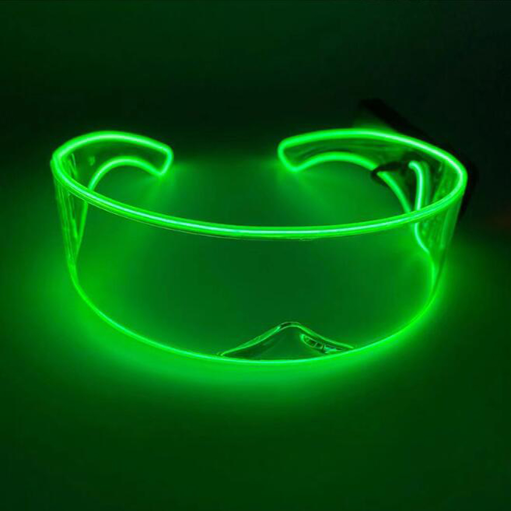 LED Light Up Óculos Rave para o Natal e Halloween, Luminous Visor Party
