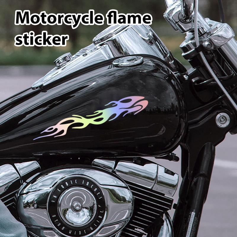 Interesting Flame Shape Motorcycle Decals Reflective Flame Stickers Waterproof Car Sticker Decals Motorcycle Accessories
