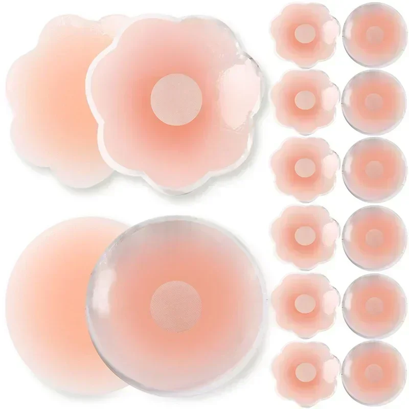 2-24PCS Invisible Self Adhesive Chest Paste Reusable Sticker Breast Petal Strapless Lift Up Bra Pad Silicone Petal Nipple Cover