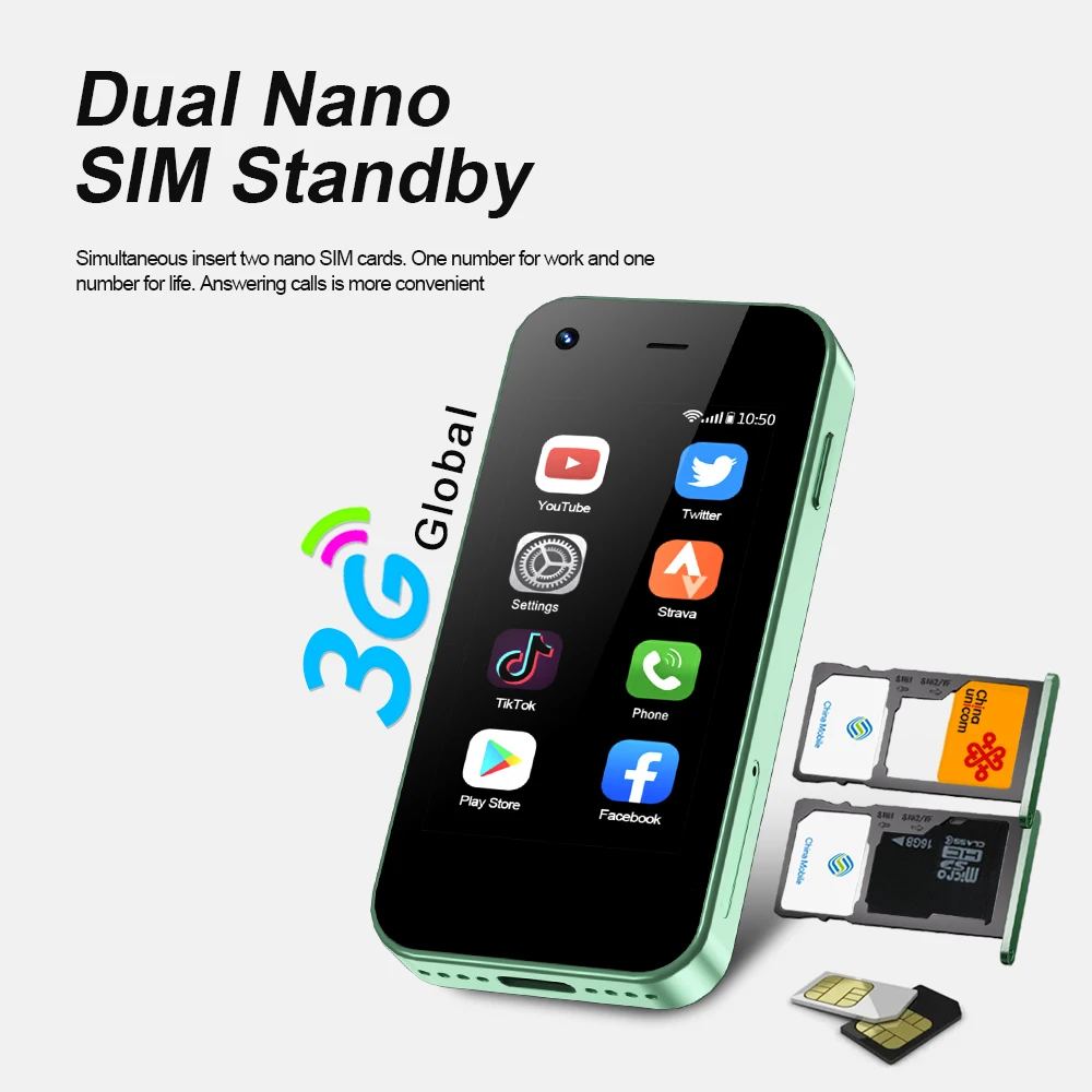 SERVO KING5000 มินิสมาร์ทโฟน 3G เครือข่าย Dual Nano SIM ระบบ Android 9.0 16GB ROM 2.5 ''หน้าจอ Play Store กระเป๋าสมาร์ทโฟน