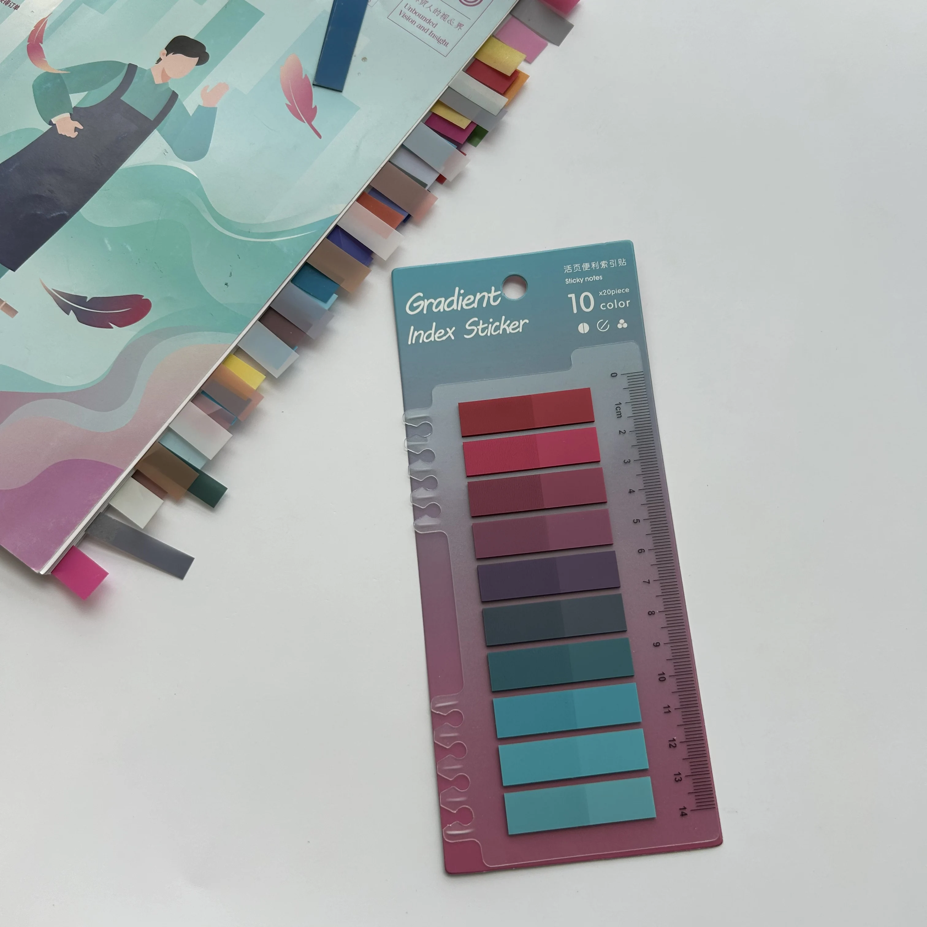 200 Sheets Transparent Sticky Notes Self-Adhesive Annotation Books Notepad BookmarksTabs Memo Posted It Pad Index Stationery