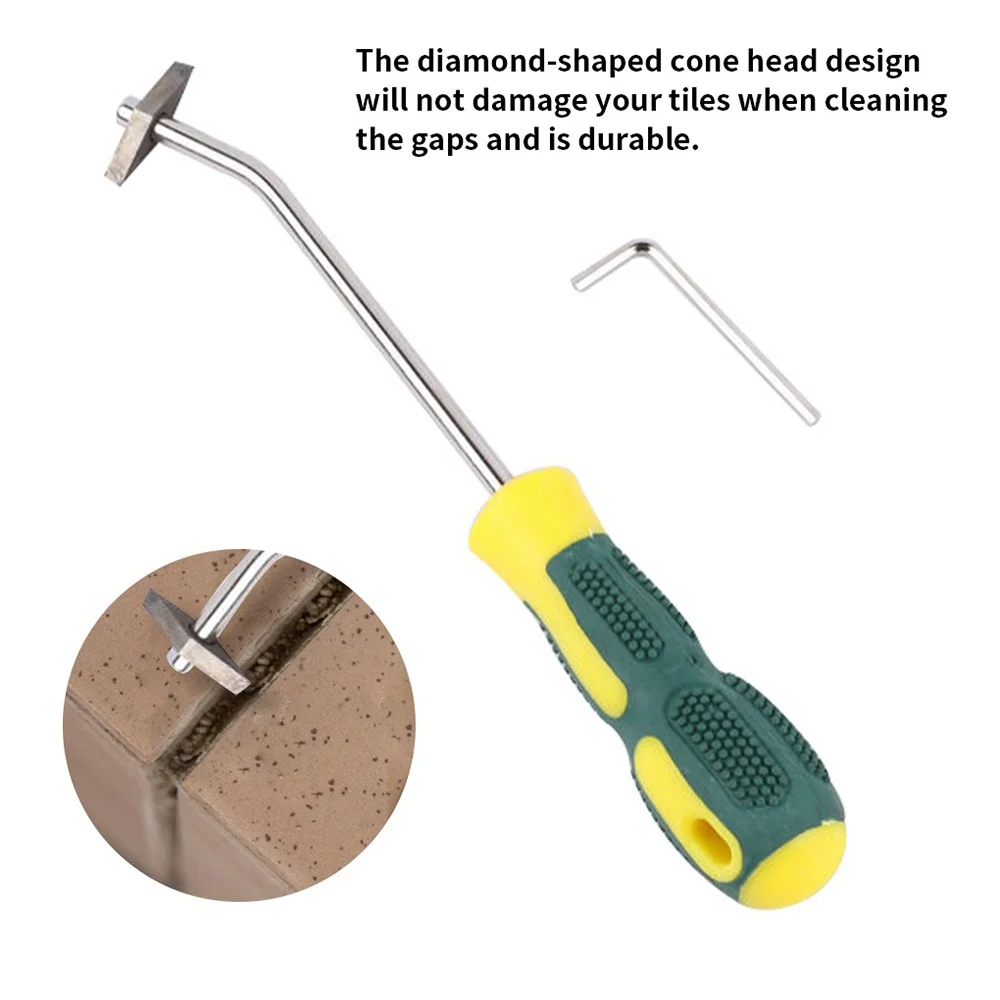 STONEGO กระเบื้องเซรามิค Grout Remover เหล็กทังสเตนกระเบื้อง Gap ทําความสะอาดเจาะบิตสําหรับชั้นผนังตะเข็บซีเมนต์ทําความสะอาดมือเครื่องมือ