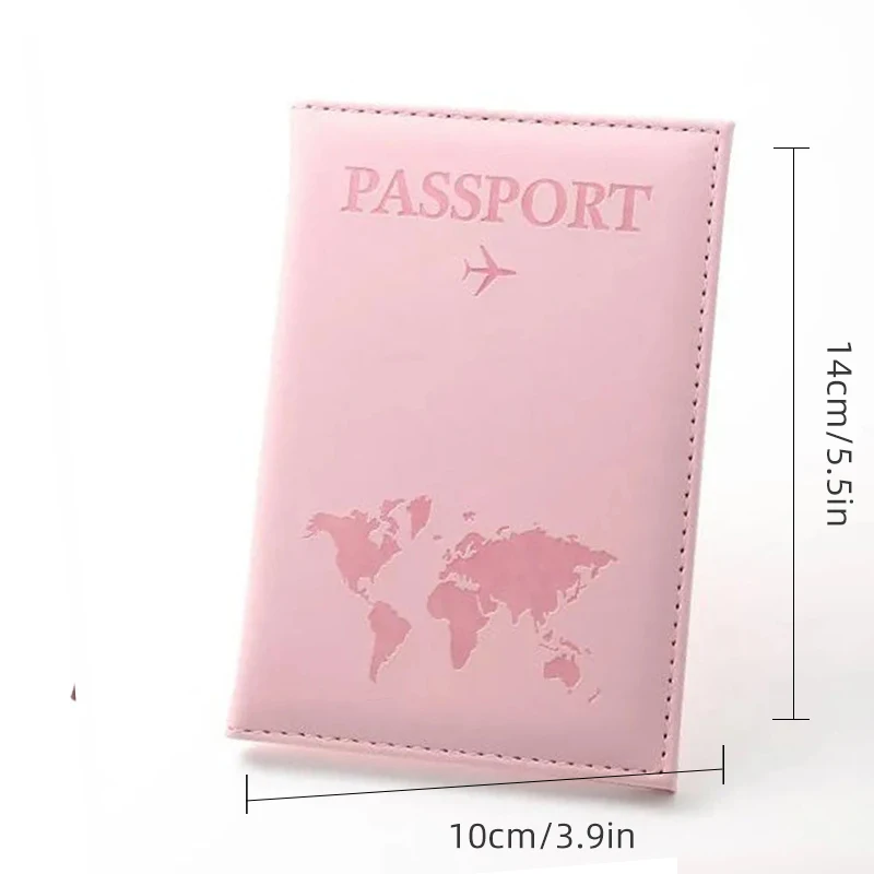 Porta pasaporte de cuero para hombre, bolsa para documentos de viaje de negocios, funda para pasaporte, bolso portátil para mujer, tarjetero de visita de PU