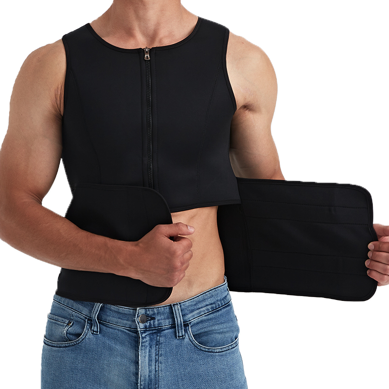 Mężczyźni Body Shaper Waist Trainer Sauna Suit Kamizelka wyszczuplająca Bielizna Utrata masy ciała Koszula Spalacz tłuszczu Trening Tank Tops Shapewear