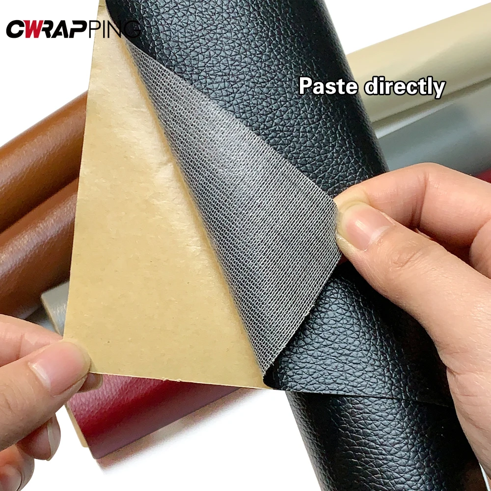 รถ PU หนังฟิล์มหนังเทปซ่อมกันน้ํา Self-Adhesive สติกเกอร์สําหรับ Auto รถจักรยานยนต์ที่นั่งเฟอร์นิเจอร์ Reconditioning