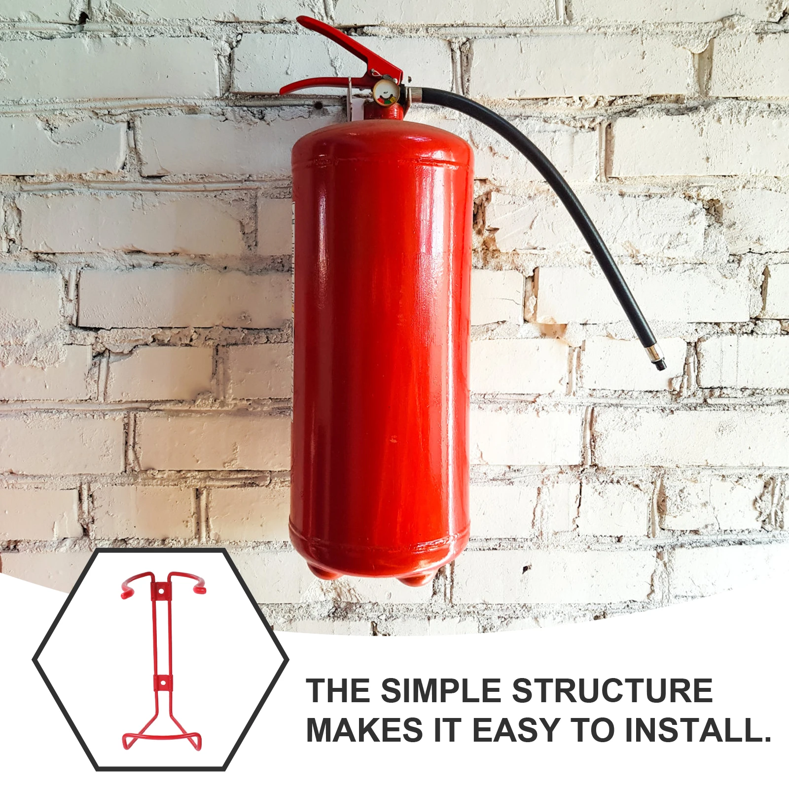 Fire Extinguisher Mount Bracket Sturdy Iron Spacesaving Offices Shops Fire Extinguisher Storage Holder