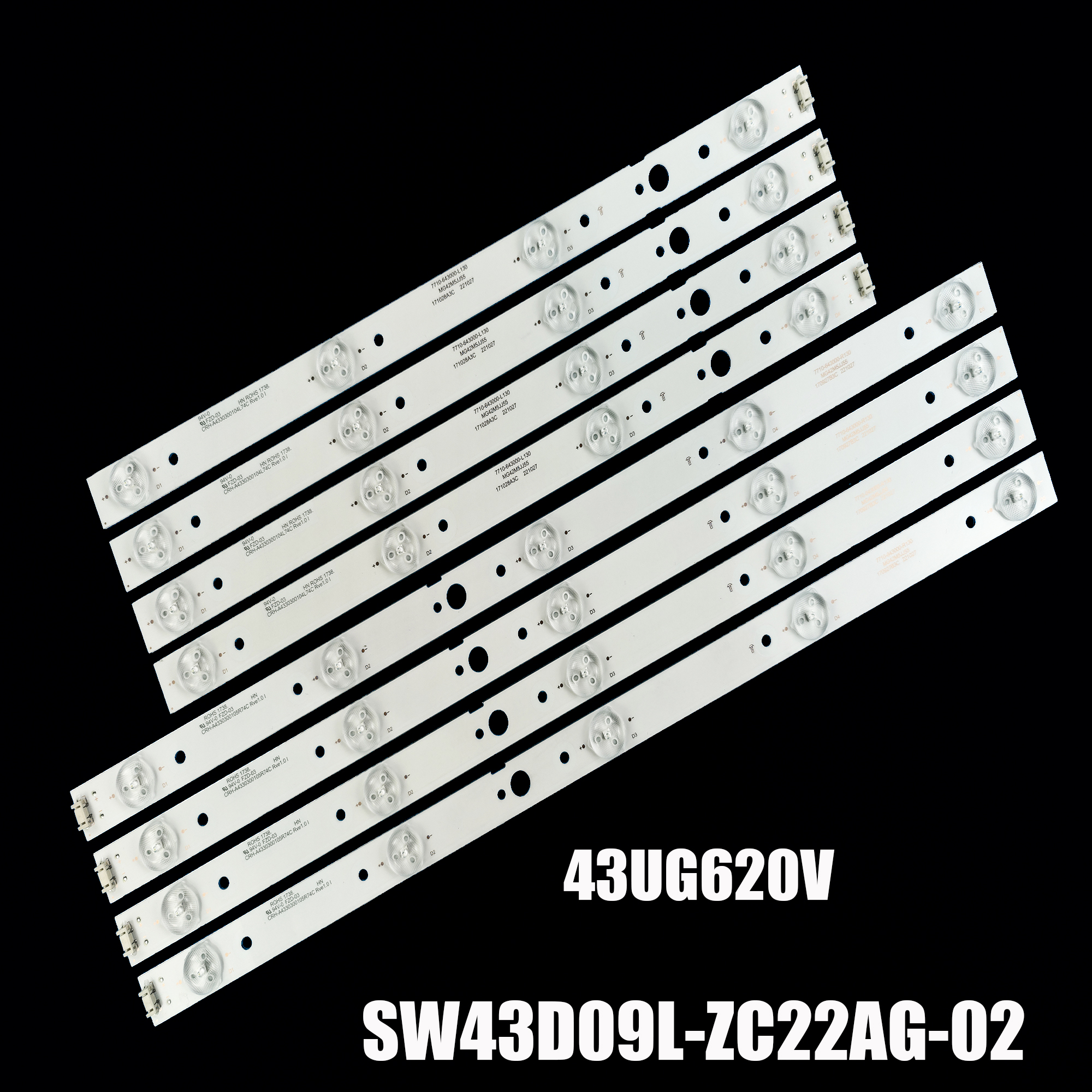 Светодиодная лента с подсветкой 43 дюйма CRH-A4330300104L6CNRev1.0 CRH-A4330300105R6CNRev1.0 43UG620V 43UJ620V 43UJ620Y SW43D09L-ZC22AG-02