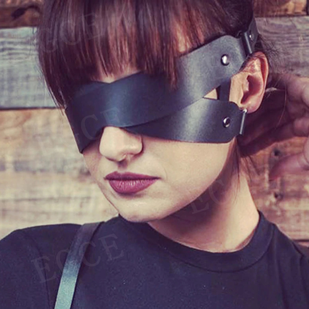 Halloween Mask Sexy PU Leather Half Face Bondage Cage Masks Punk Party Game Cosplay Mask Fetish New And Unique Accessories Woman