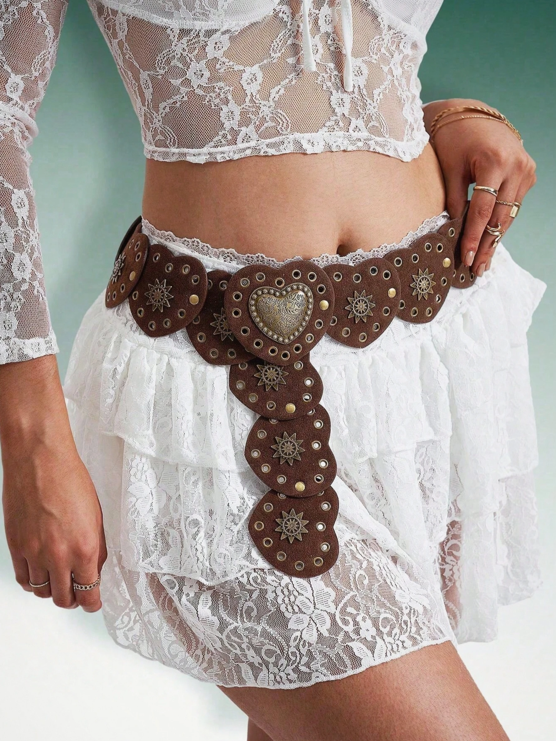 1 peça y2k gongsang vestido de celebridade ocidental cowboy coração cinto exclusivo moda estilo retrô vestido de uma peça com cinto