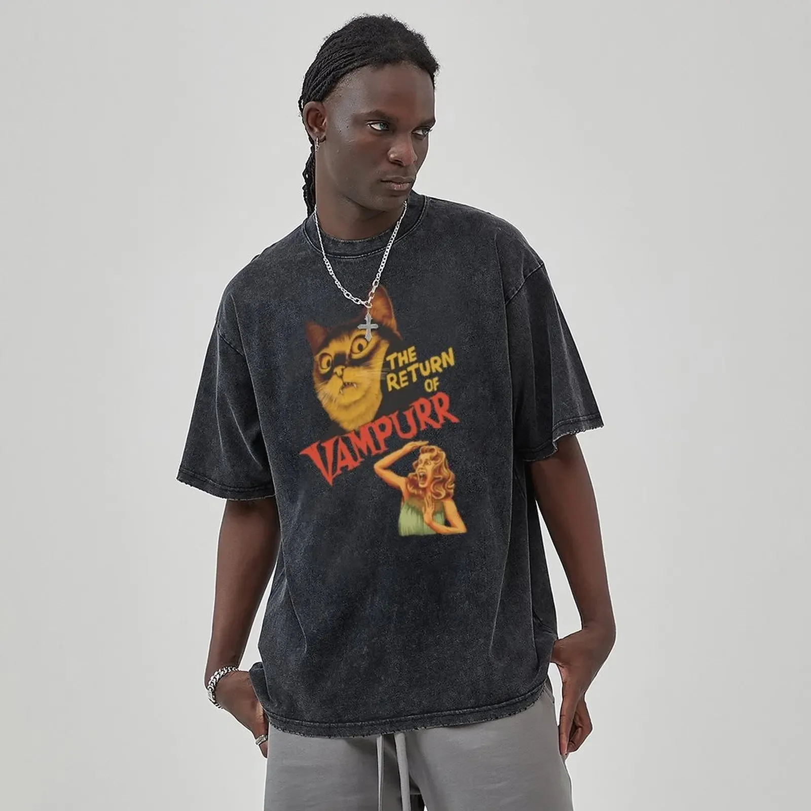 男性用アニメTシャツ,ユーモラス,シックス柄,レトロ,色あせた,綿100%,原宿トップス,ヒップホップストリートウェア,男性用,2021