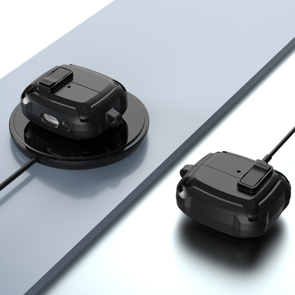 Sicherheitsschloss-Abdeckung für Samsung Galaxy Buds 3 Pro Buzz 3 Pro Schutzhülle, stoßfeste Funda für Samsung Buds 3 Hülle mit Haken