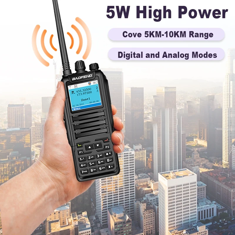 Baofeng DMR DM 1701 Digital Walkie Talkie Dual Mode Analog Two Way วิทยุเปิด GD77 Dual Time Slot ชั้น 1 + 2 Ham วิทยุยาว