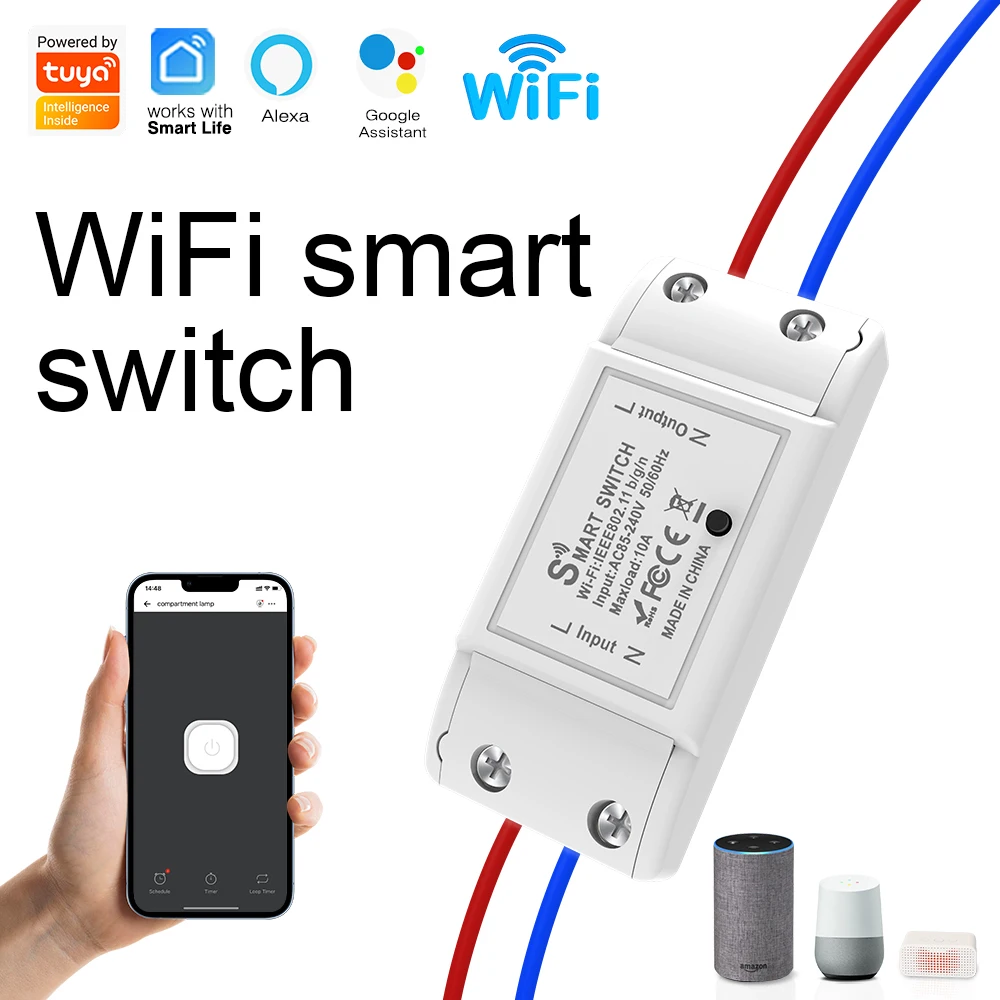 Tuya WiFi Công Tắc Thông Minh Ứng Dụng Điều Khiển Không Dây Đa Năng Phá Hẹn Giờ Cuộc Sống Thông Minh Làm Việc Với Đèn LED Đèn Alexa Phụ Kiện