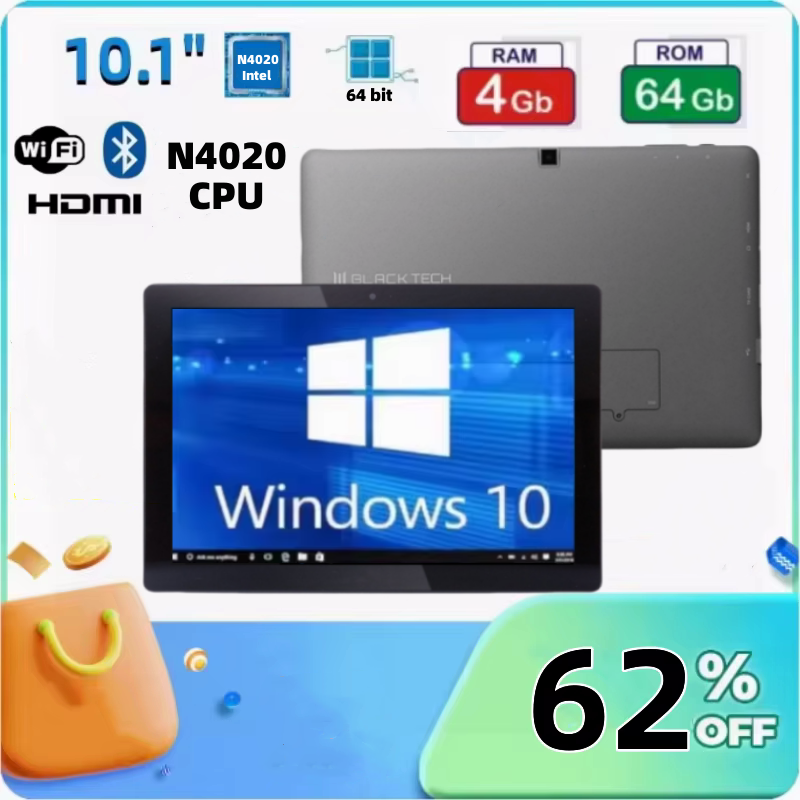 Gran oferta 64Bit EZpad7 10,1 PULGADAS Windows 10 Tablet PC 4GB RAM 64GB ROM Intel N4020 CPU 1280*800 resolución cámaras duales WIFI