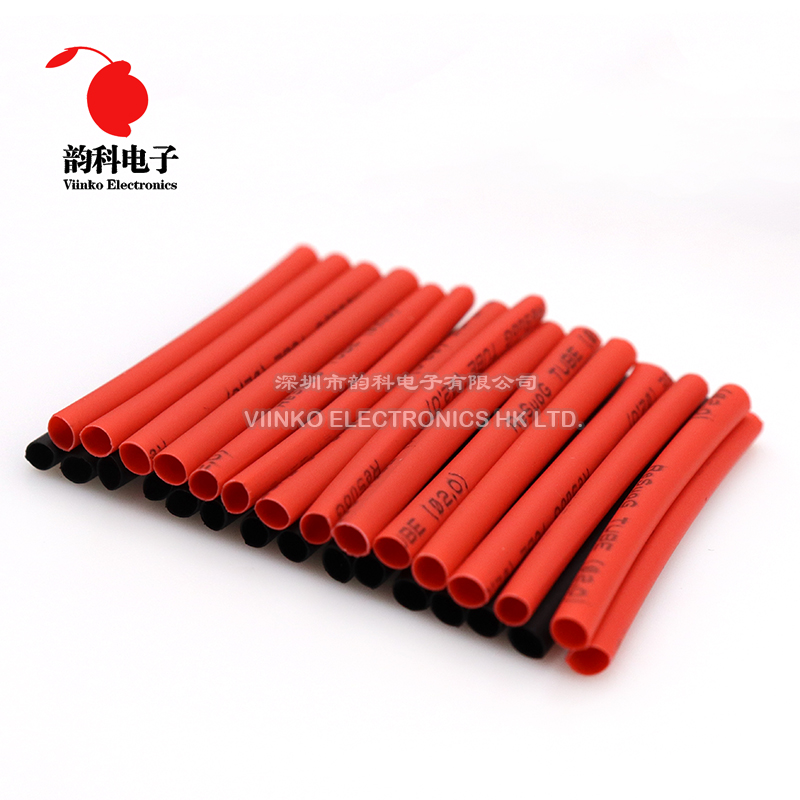 127 Stück 2:1 Schrumpfschlauch Isolierschlauch Rot Schwarz Polyolefin Sortiment Kit Elektrischer Draht Kabel Schrumpfung Schrumpfschlauch