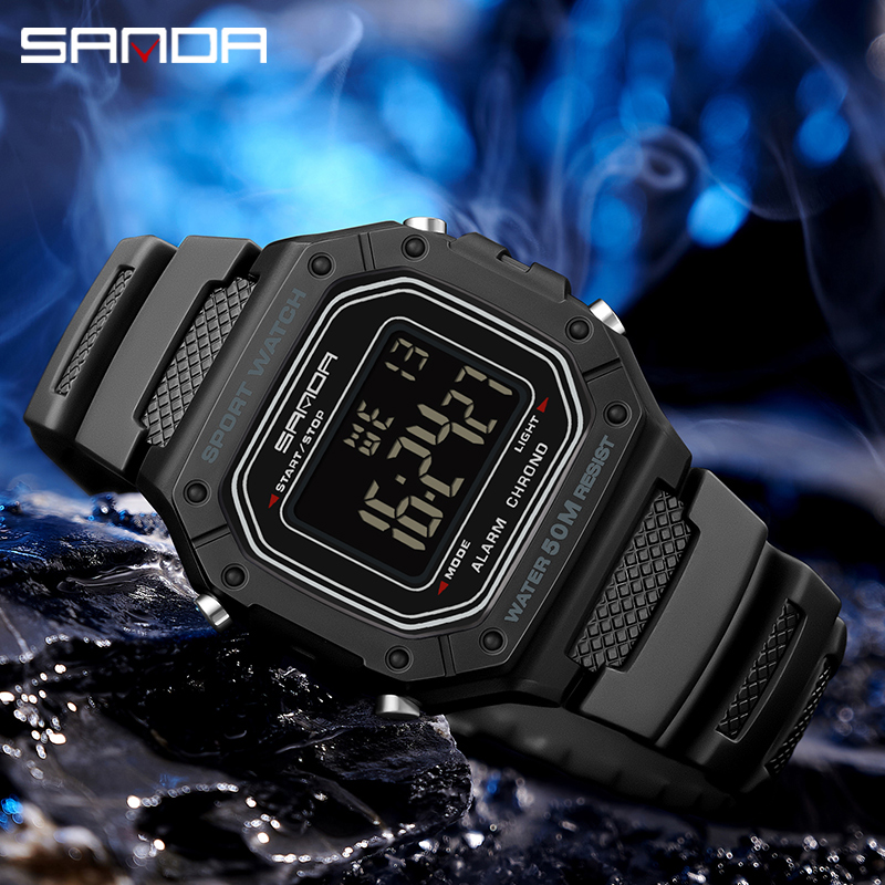 SANDA Topmerk G Stijl Sport Heren Horloges Mode Schokbestendig Waterdicht LED Digitaal Horloge Man Militaire Klok Relogio Masculino