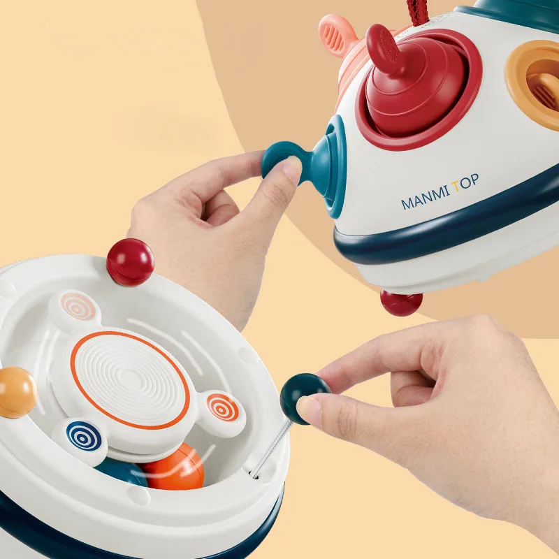 아기 장난감 감각 공, 아기 딸랑이 활동 공, 유아 그랩 스핀 딸랑이, 교육용 실리콘 치발기 장난감, 6 개월, 12 개월