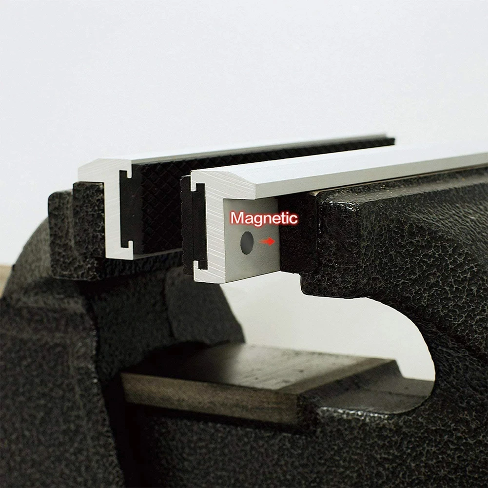 Vise ฝาครอบป้องกันแม่เหล็ก 4-8 ''ขากรรไกรป้องกันอลูมิเนียมยางเครื่องมือ Bench Vise Protector อุปกรณ์เสริม