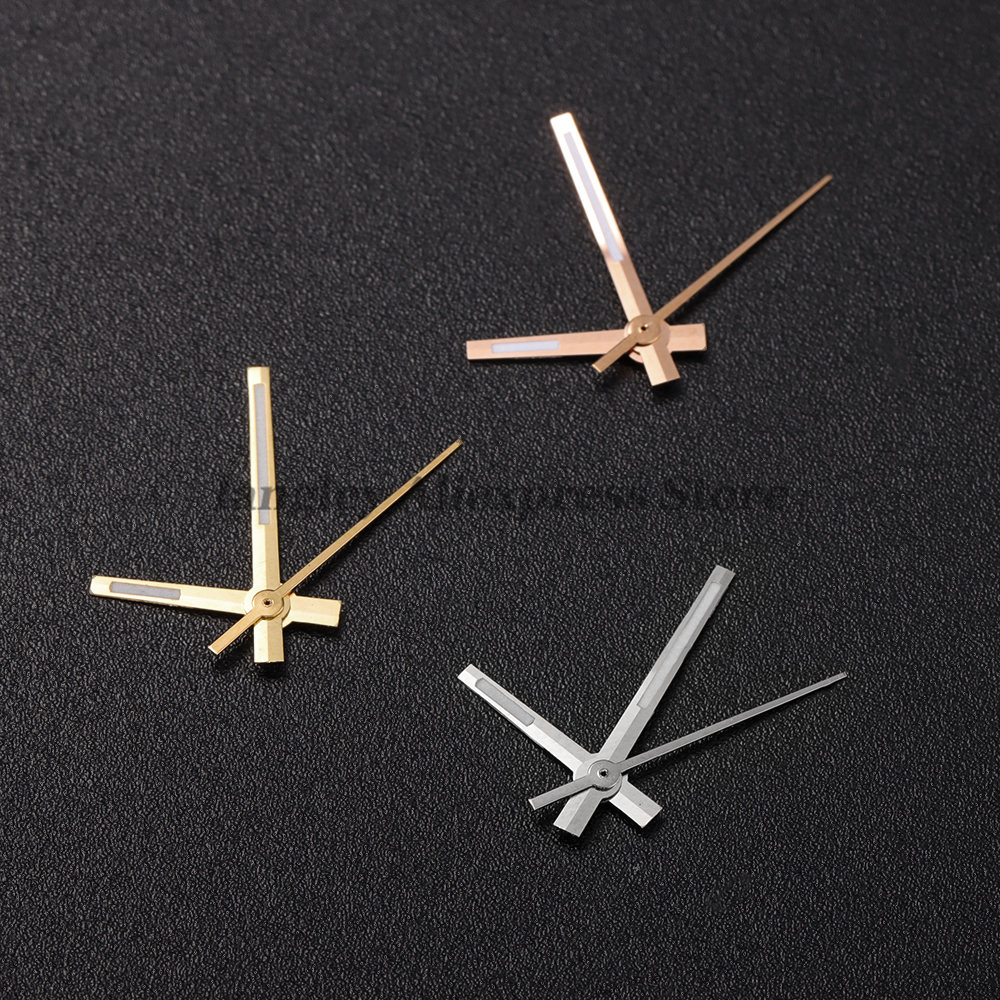 Modified Watch Hands Green Luminous Logbook Needle for NH35/NH36/4R/7S Movement Silver Gold Rose Watch Accessories 8*12*12.5mm