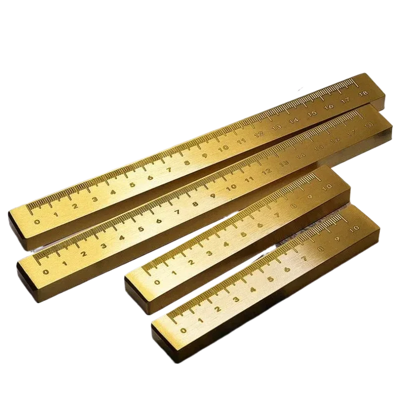 Brass Paperweight Vintage Engraving Calligraphy Metal Painting Paperweight Classical Student Brush Writing Cultural Creation