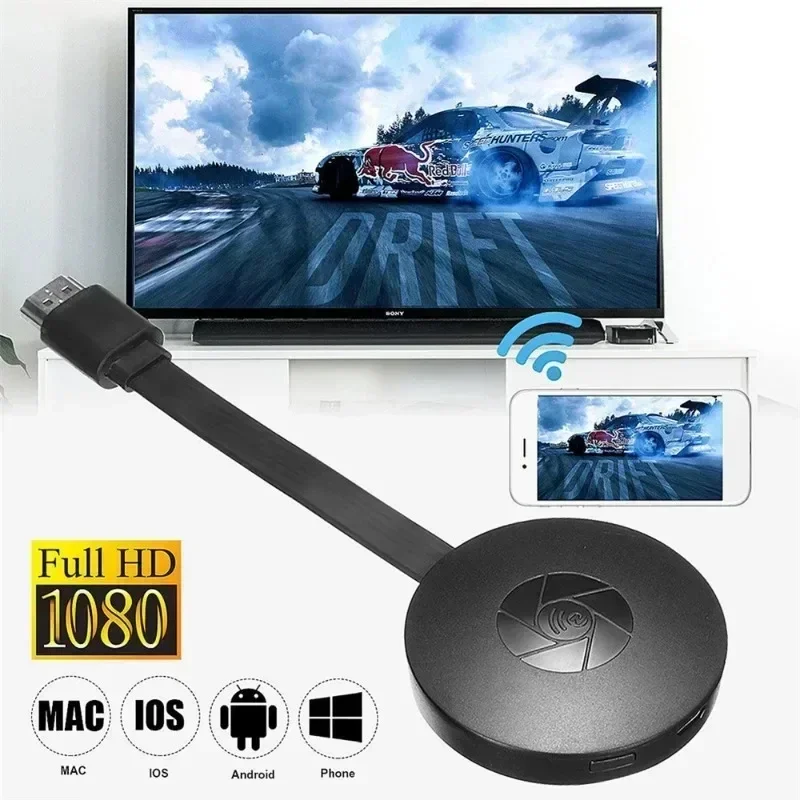1080p Model Hdmi Wireless Screen Projector Live Streaming Screen Sharing Screen Projector Suitable For Android Iphone New