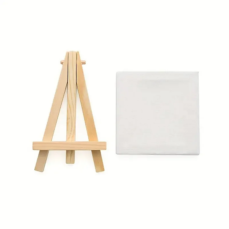 5PCS Canvases To Paint Minis Canvases Package To Paint White Canvas for Painting Stretched Blank Sandpieces To Paint HB01