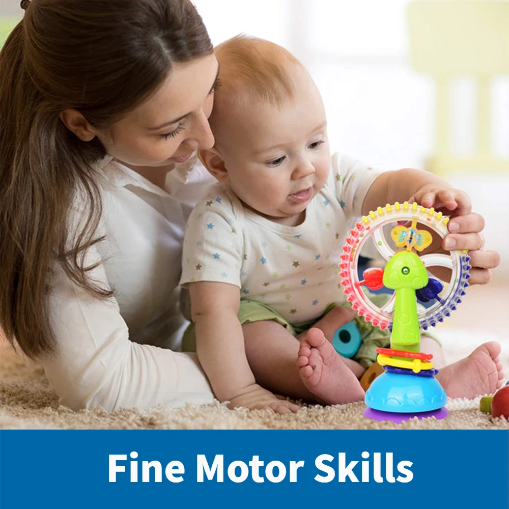 Ferris Wheel Baby Montessori Toy with Suction, Cute Soft for Toddler, Fine Motor Skills, Random Color, Birthday Gift