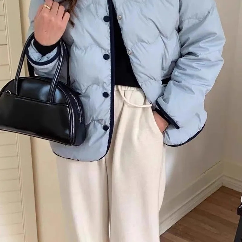 Casaco acolchoado leve e casual feminino, Parkas curtas, algodão solto, feminino, tamanho grande, outono, inverno, nova moda, Jack, Jack, 2024