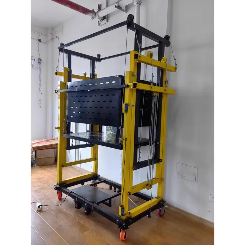 Electric Mobile Scaffolding Lift With Remote Control 500KG Load Capacity 8M Working Height Folding Platform For Construction