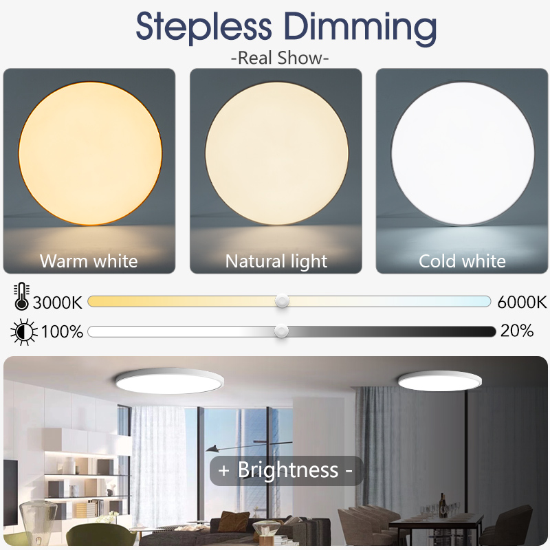 MARPOU Lampada da soffitto a LED intelligente 80W 50W 36W Plafoniere a LED moderne con telecomando APP per lampadario da soggiorno camera da letto
