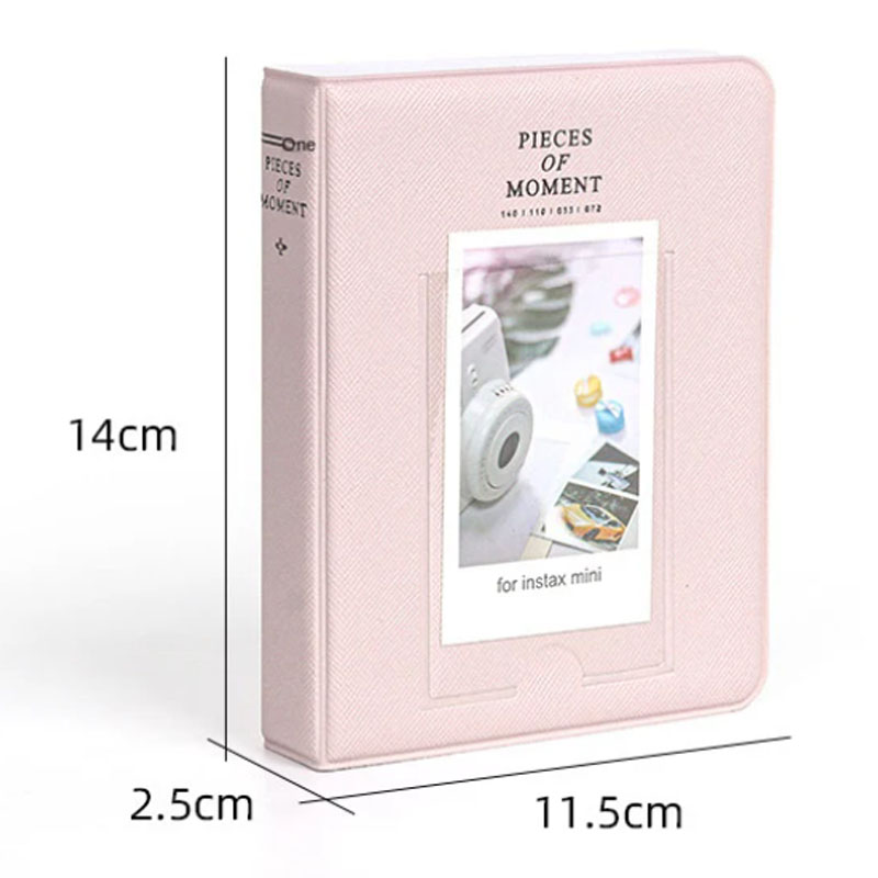 Álbum de fotos com 64 bolsos, câmera instantânea, 3 polegadas, armazenamento de fotos, selos, cartões, para fujifilm instax mini 12/11/9/8