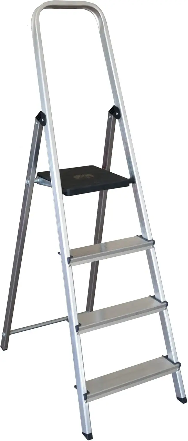 KTL - Escalera de Tijera K-OFFICE (4 Escalones, Aluminio, Plegable, 279 cm de altura)