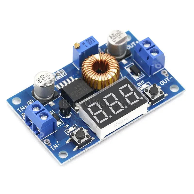 Convertidor de DC-DC 5A 75W XL4015, módulo reductor ajustable de 4,0-38V a 1,25 V-36V, fuente de alimentación ajustable para bricolaje