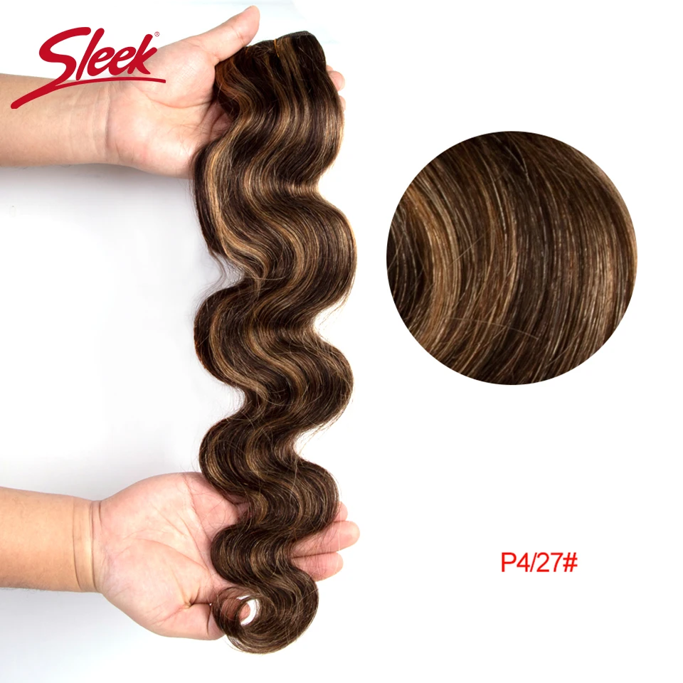 Kiểu Dáng Đẹp Brasil Tóc Vàng P4/27 P6/27 Sóng Thân Tóc Dệt Lưng Tự Nhiên Remy Nâu P6/30 P1B/30 Màu Tóc