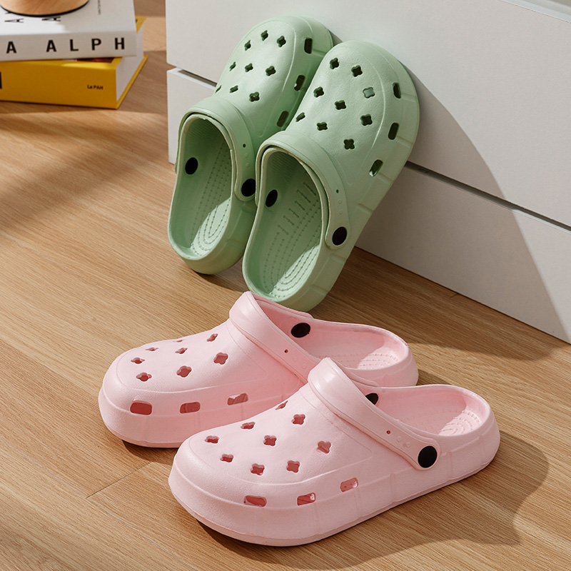 ผู้หญิงรองเท้าแตะกันน้ําฤดูร้อนกลางแจ้งผู้หญิงสไลด์ EVA Soft Sole รองเท้าในร่มรองเท้าแตะสีทึบรองเท้า